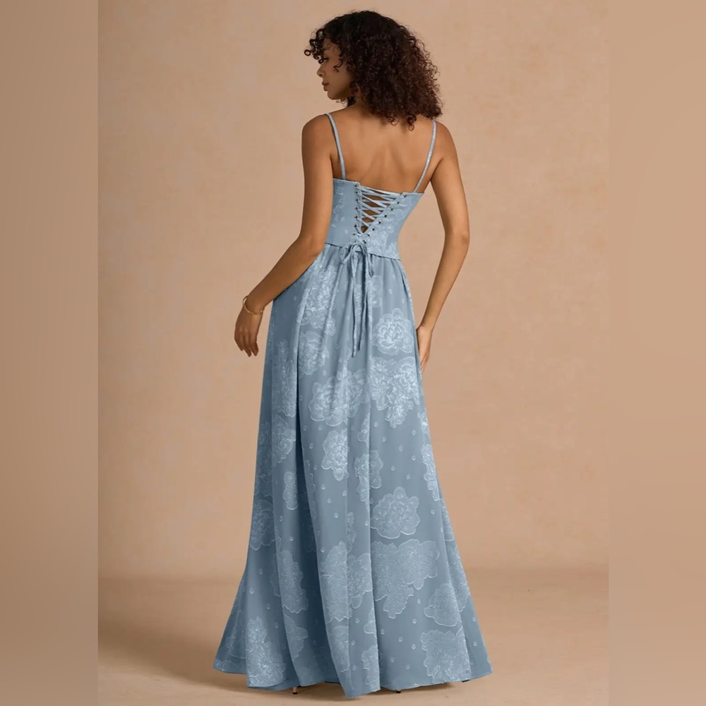 Azazie Strapless Light Blue Dress - Picture 6 of 8